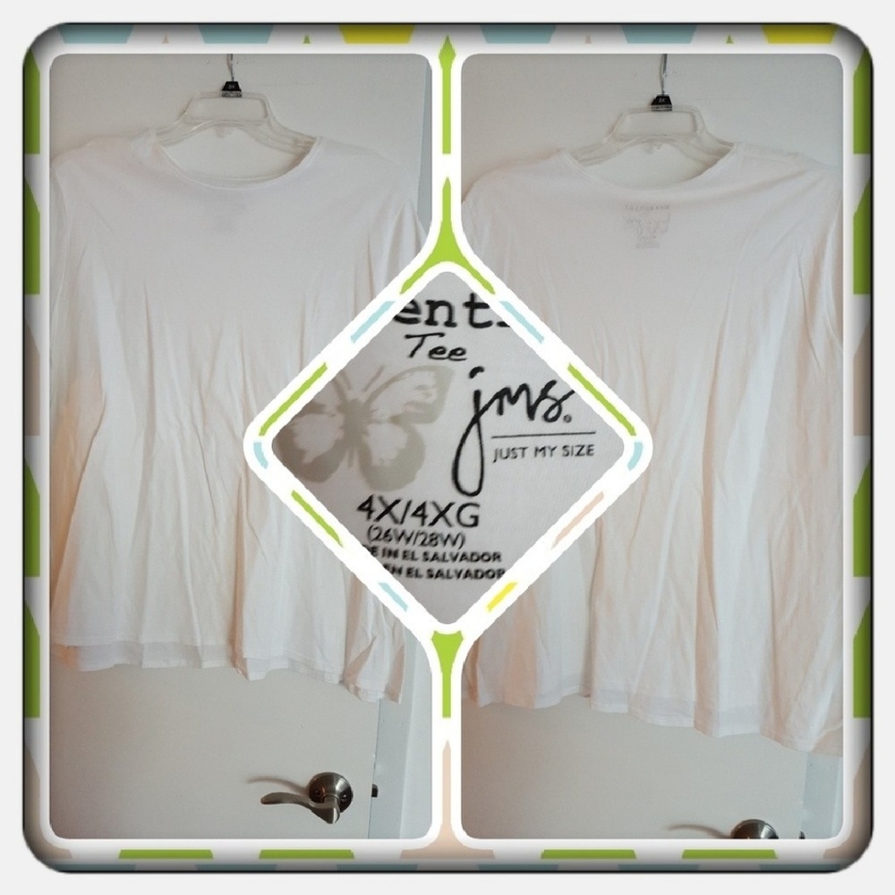 NWOT Woman's White Tee Size 4X - Picture 1 of 4